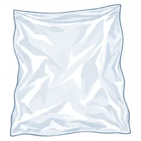 A crinkly plastic bag