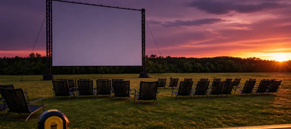 How Big Should Your Outdoor Movie Screen Be?