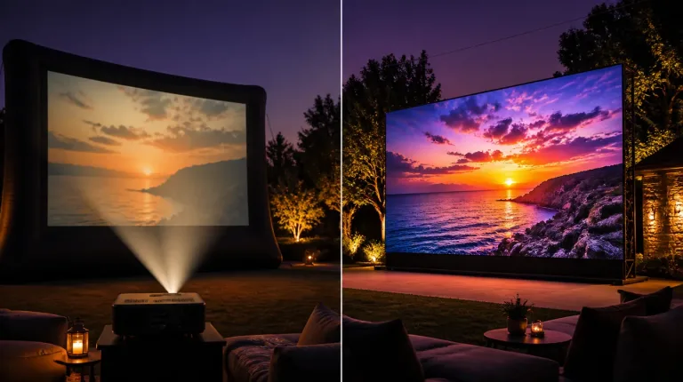 Projector vs. LED Screen: What’s Better for an Outdoor Movie Night?