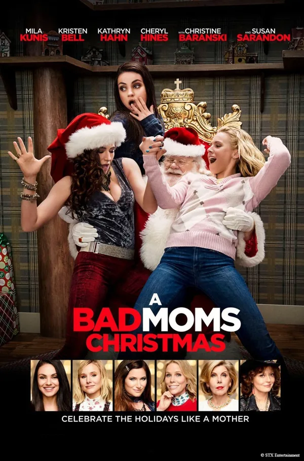 A Bad Moms Christmas movie poster